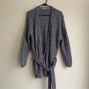 COS Chunky Knit Belted Open Front Cardigan